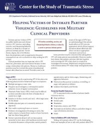 victims providers clinical helping military violence